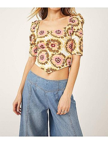 Free People Give Me More Top in Ivory Combo (view 2)