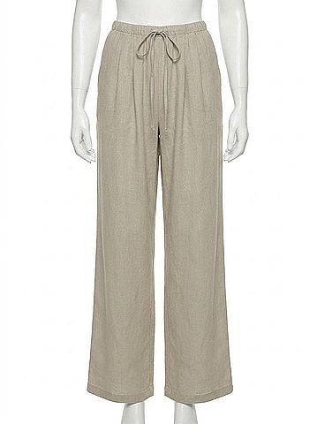 Bella Dahl Wide Leg Pleated Pant in Foggy Coast (view 1)