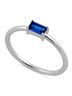 Starlette Solid Blue Women's Emerald Cut Stackable Ring Size 6 - photo 1