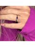 Starlette Solid Blue Women's Emerald Cut Stackable Ring Size 6 - photo 4