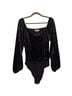 Leyden 95% Polyester 5% Spandex 95% Rayon 5% Spandex 100% Polyester Black Bodysuit Size M - photo 1