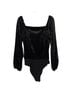 Leyden 95% Polyester 5% Spandex 95% Rayon 5% Spandex 100% Polyester Black Bodysuit Size M - photo 2
