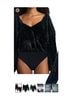 Leyden 95% Polyester 5% Spandex 95% Rayon 5% Spandex 100% Polyester Black Bodysuit Size M - photo 9
