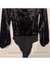 Leyden 95% Polyester 5% Spandex 95% Rayon 5% Spandex 100% Polyester Black Bodysuit Size M - photo 5