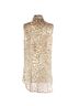 Hale Bob 100% Polyester Animal Print White Tan Sleeveless Blouse Size 6 - photo 2