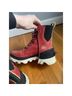 Sorel 100% Leather Red Boots Size 7 1/2 - photo 6