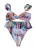 Beach Riot Tie-dye Multi Color Two Piece Swimsuit Size 7 - photo 2