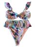 Beach Riot Tie-dye Multi Color Two Piece Swimsuit Size 7 - photo 1