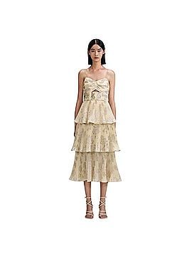green emerald velvet dress Self-Portrait - Blue Flower Lace Midi Dress
