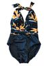 Magicsuit Floral Black Multi Color One Piece Swimsuit Size 14 - photo 1