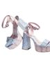 LoveShackFancy Floral Pink Blue Sandals Size 9 1/2 - photo 1