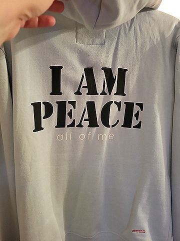 Peace Love World Zip Up Hoodie (view 2)