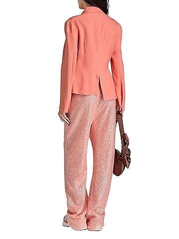 STINE GOYA Modern Draped Slub Woven Blazer (view 2)
