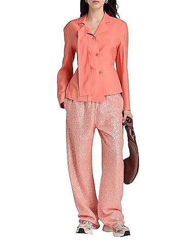 STINE GOYA Modern Draped Slub Woven Blazer (view 1)