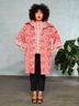 Pari Passu Zebra Print Red White Coat Size 4X - photo 7