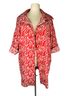 Pari Passu Zebra Print Red White Coat Size 4X - photo 1
