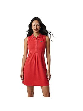knee length dresses for ladies Ladies Lacoste Monogram Jacquard Dress Navy Blue/White main image 1