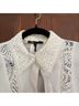 Maje White Long Sleeve Button-Down Shirt Size 2 - photo 4