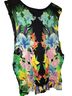 Chaser 100% Cotton Floral Multi Color Sleeveless Top Size S - photo 2