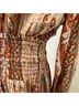 Faherty 100% Viscose Floral Brown Gray Casual Dress Size XS - photo 4