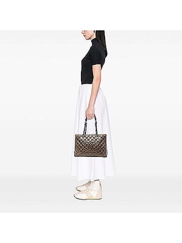 Chanel Metallic Caviar Grand Shopping Tote (view 2)