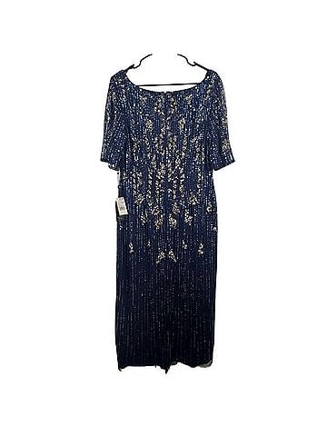 Adrianna Papell Bead Mesh Dress Cocktail Dress (view 2)
