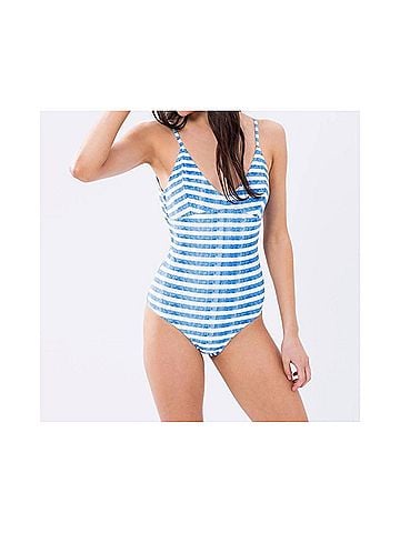 Somedays Lovin Sad Eyed Lady Striped One Piece Swimsuit (view 2)