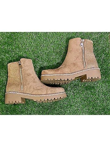 Pierre Dumas Women's Sparkle Step Rhinestone Ankle Boots (view 2)