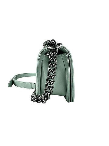 Chanel Chanel Boy Shoulder Bag, Leather, Galuchat, Green, Women's, z9311 (view 2)