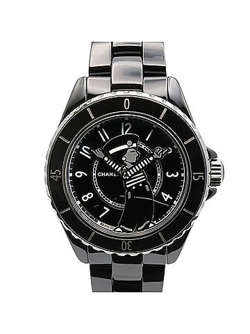 Chanel Chanel Mademoiselle J12 La Pausa Ceramic Men's Watch, Black, Model H7609 (view 1)