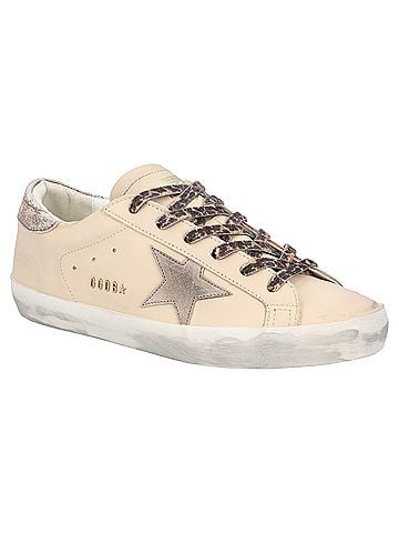 Golden Goose Golden Goose Super-Star Beige Leather Sneakers (view 1)