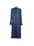 STAUD 100% Polyester Print Blue Brown Casual Dress Size 10 - photo 1