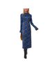 STAUD 100% Polyester Print Blue Brown Casual Dress Size 10 - photo 4