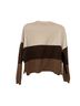 Whistles 100% Merino Color Block Brown Tan Ivory Pullover Sweater Size L - photo 2