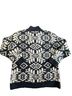 Ralph Lauren 100% Wool Fair Isle Black White Pullover Sweater Size M - photo 2
