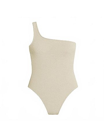 Rumer Women's Cassidy One Shoulder Maillot Bathing Suit/Body Suit in Nude (view 1)