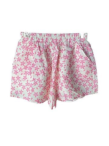 Meet Me in Santorini Petal Splash Pull On Shorts in Multi (view 1)