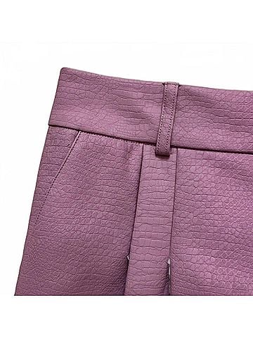 Sincerely Ours Women's Crocodile Shorts in Lilac (view 2)