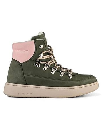 Woden Iris Nubuck Boot in Green Rose (view 1)