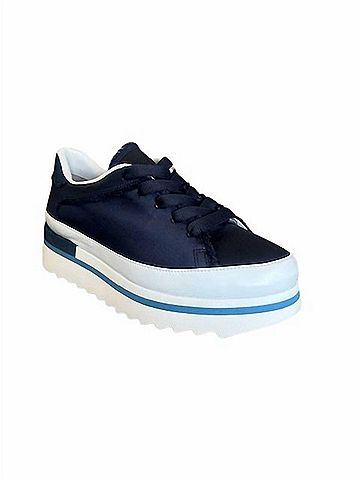 Softwaves Women's Licia Platform Sneakers in White Ink (view 2)