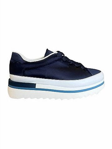 Softwaves Women's Licia Platform Sneakers in White Ink (view 1)