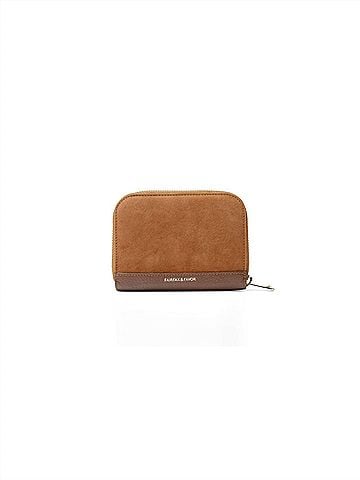 Fairfax & Favor Women's Mini Salisbury Purse in Tan Suede (view 2)