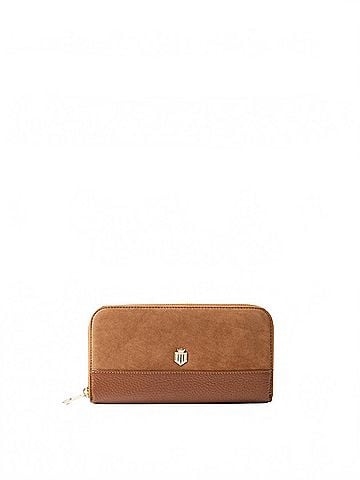 Fairfax & Favor Women's Salisbury Purse in Tan Suede (view 1)