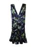Veronica Beard 52% Silk 40% Viscose 8% Elastane 100% Polyester Floral Multi Color Blue Green Cocktail Dress Size 2 - photo 2