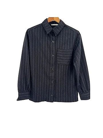 Avec Les Filles Striped Shacket Long Sleeve Button-Down Shirt (view 1)