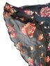 La Belle 100% Polyester Floral Black Red Formal Skirt Size 5 - photo 4