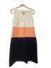 Talbots Color Block White Blue Pink Cocktail Dress Size 6 - photo 1