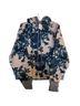 Free People Floral Blue White Sweatshirt Size S - photo 1