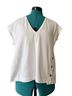 Zara Stripes White Short Sleeve Blouse Size S - photo 1