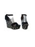 Jeffrey Campbell 100% Suede Graphic Black White Sandals Size 7 1/2 - photo 2